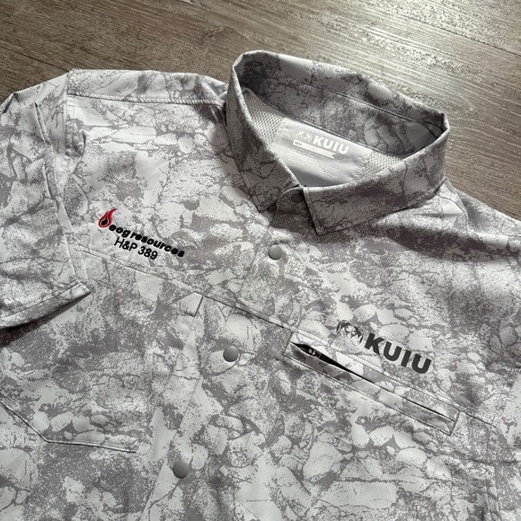 KUIU Other - KUIU Shirt Mens XL Gray Mesa Vented Topo Camo Hunting Performance Snap Outdoor‎